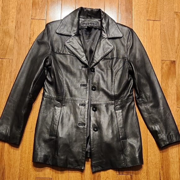 JLCE Black Leather Jacket for Women - Picture 1 of 5